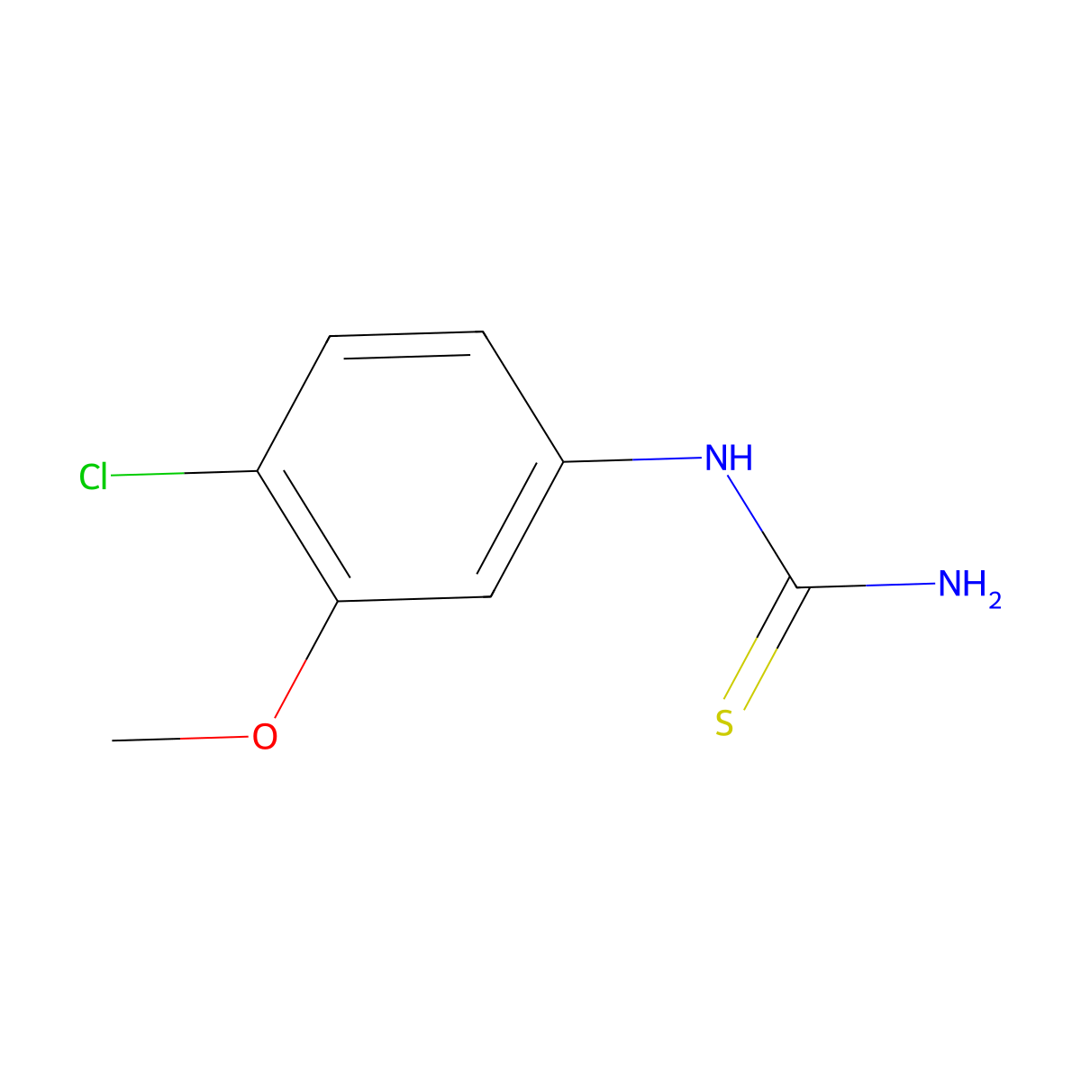N-(4-Chloro-3-methoxyphenyl)thiourea molecular structure, CAS 855531-26-9