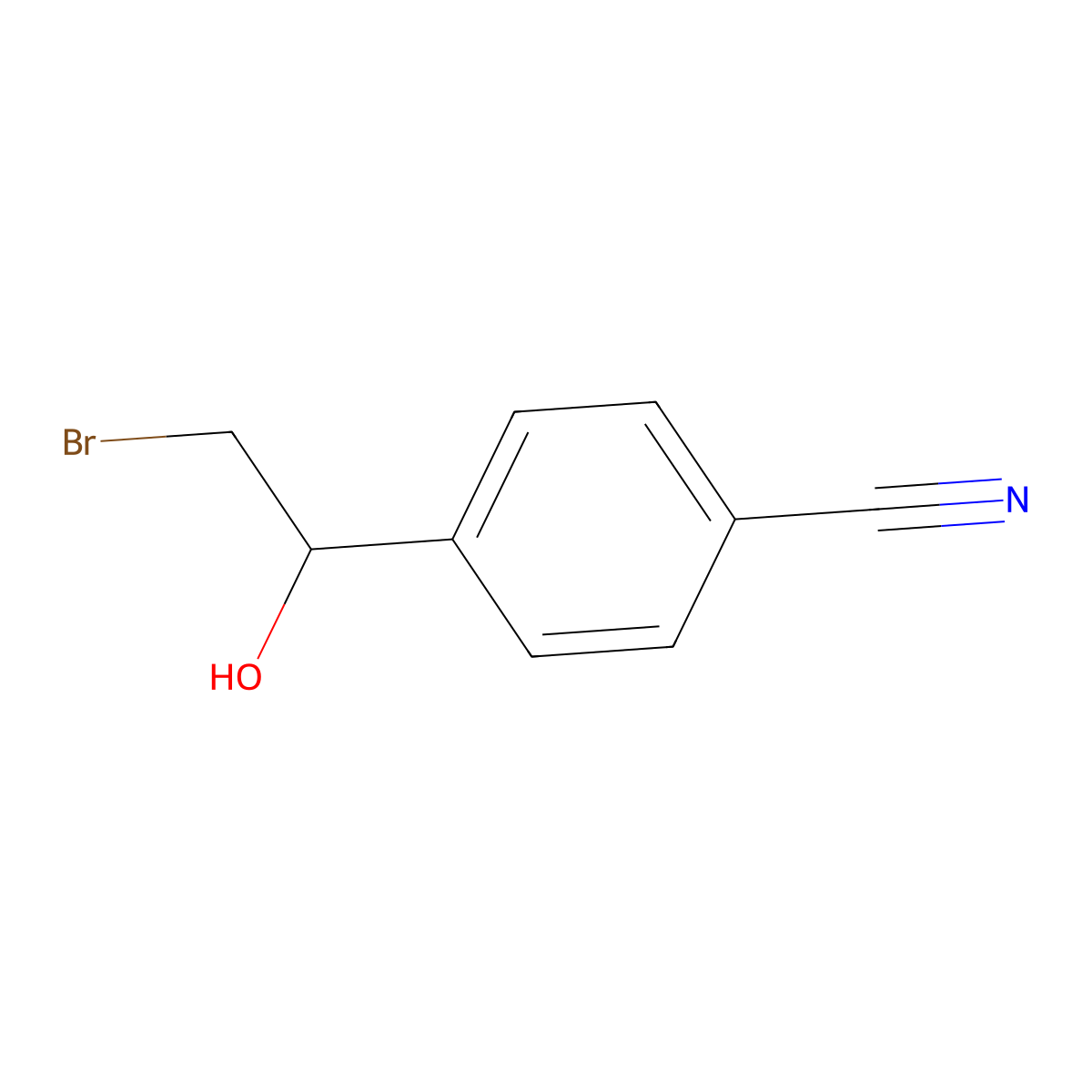 4-(2-Bromo-1-hydroxyethyl)benzonitrile molecular structure, CAS 85554-13-8