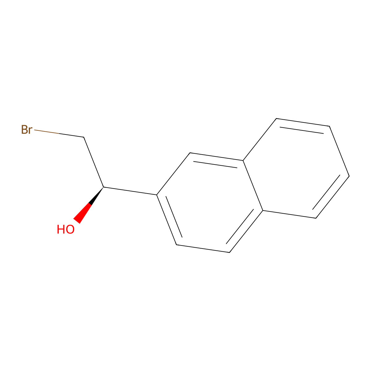 (1R)-2-bromo-1-(naphthalen-2-yl)ethan-1-ol molecular structure, CAS 85554-14-9
