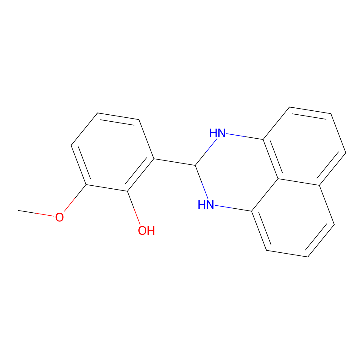 2-(2,3-dihydro-1H-perimidin-2-yl)-6-methoxyphenol molecular structure, CAS 85557-34-2