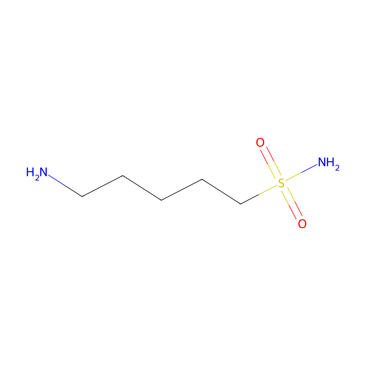 5-Amino-1-pentanesulfonamide molecular structure, CAS 855588-97-5