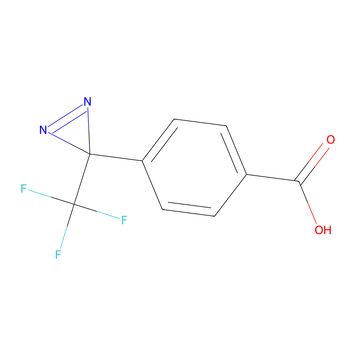 4-(3-Trifluoromethyldiazirino)benzoic acid molecular structure, CAS 85559-46-2