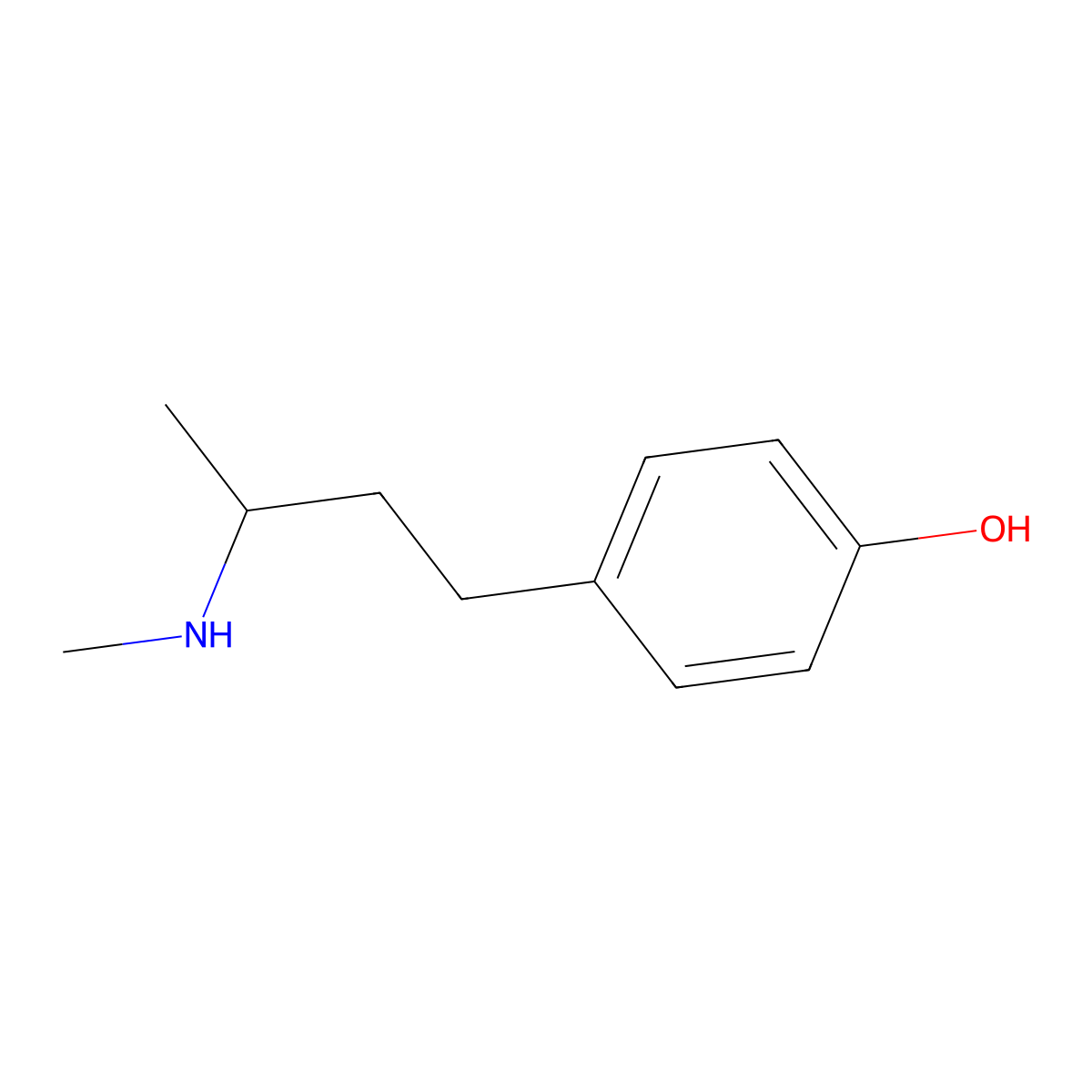 4-[3-(Methylamino)butyl]phenol molecular structure, CAS 855590-62-4