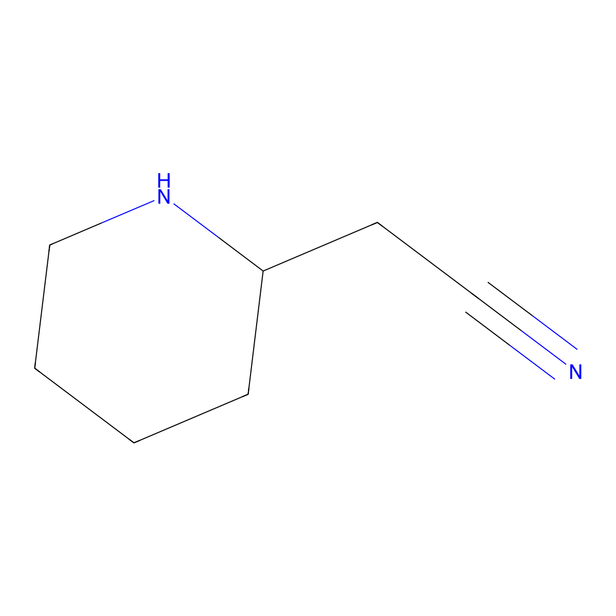 2-Piperidinylacetonitrile molecular structure, CAS 85561-54-2