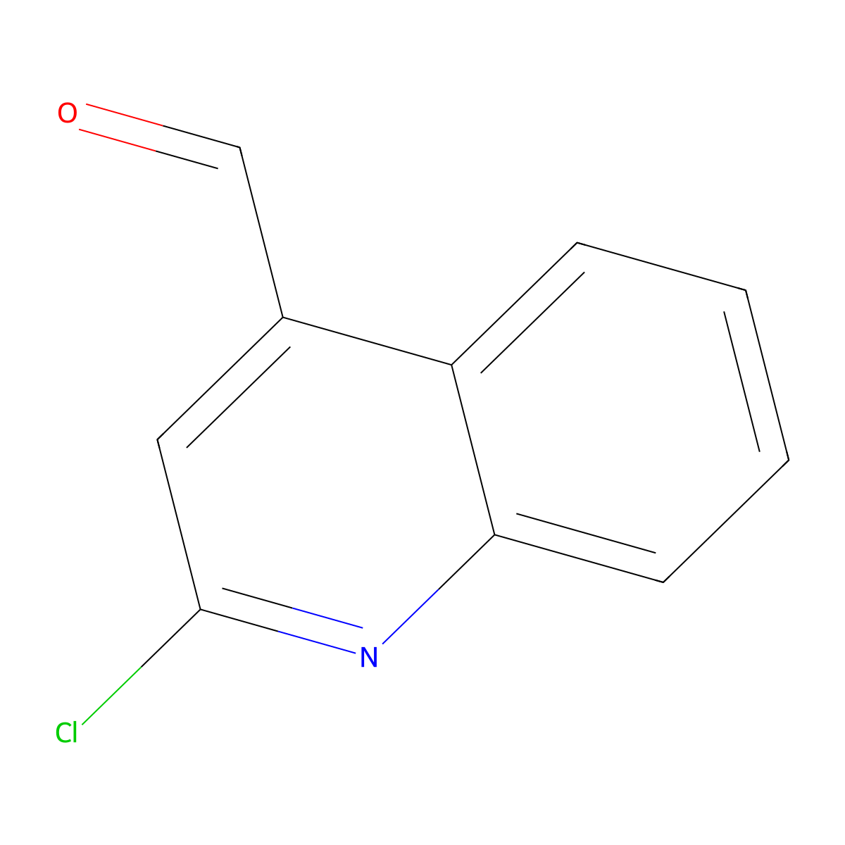 2-Chloroquinoline-4-carbaldehyde molecular structure, CAS 855613-24-0