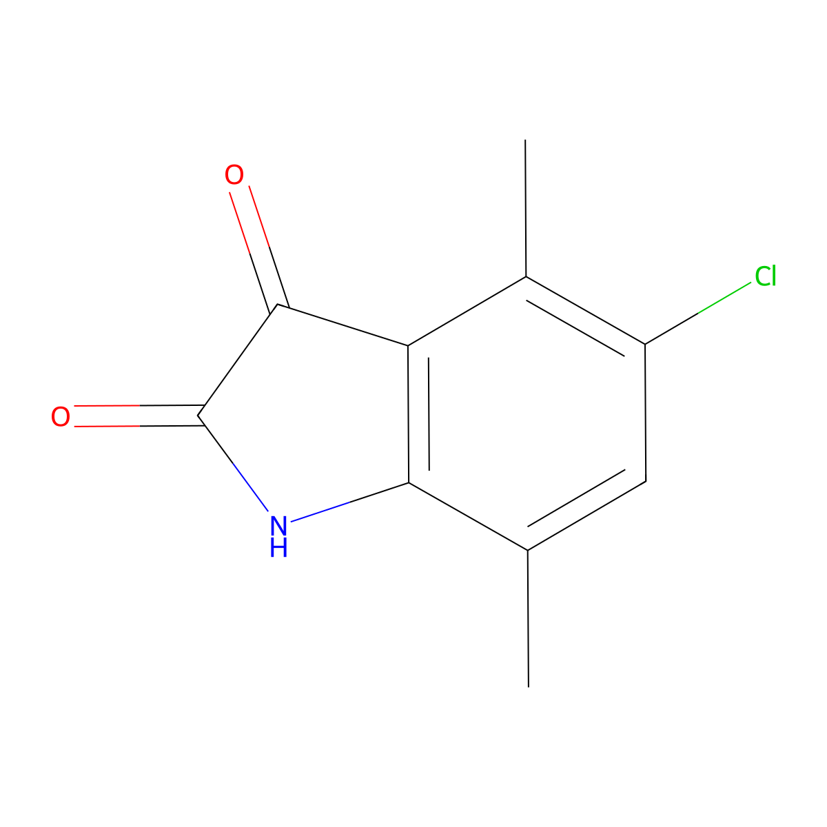 5-Chloro-4,7-dimethyl-2,3-dihydro-1H-indole-2,3-dione molecular structure, CAS 855615-94-0
