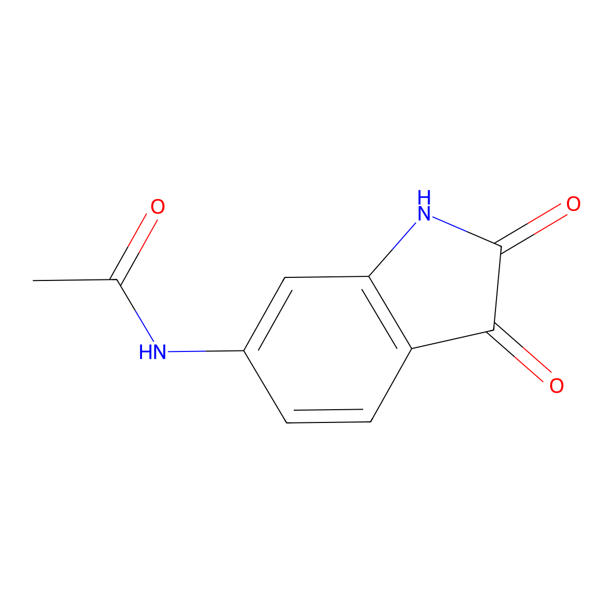 N-(2,3-Dioxoindolin-6-yl)acetamide molecular structure, CAS 855615-98-4