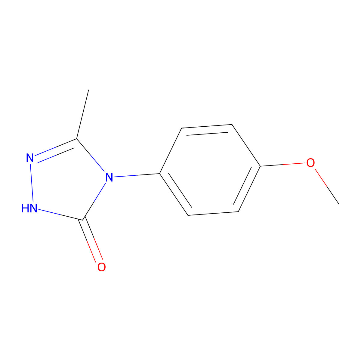 4-(4-methoxyphenyl)-5-methyl-2,4-dihydro-3H-1,2,4-triazol-3-one molecular structure, CAS 85562-69-2