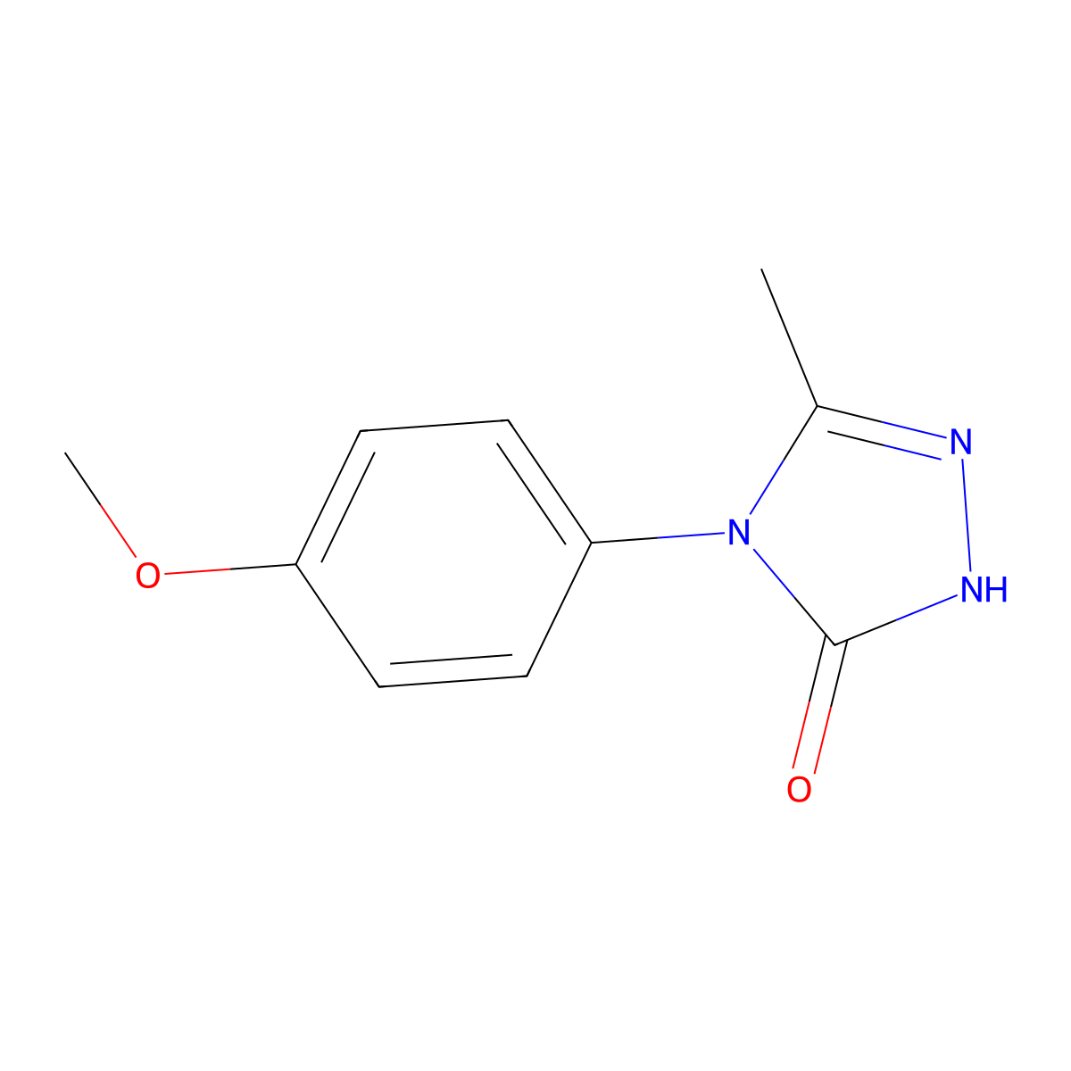 4-(4-methoxyphenyl)-5-methyl-2,4-dihydro-3H-1,2,4-triazol-3-one molecular structure, CAS 85562-69-2