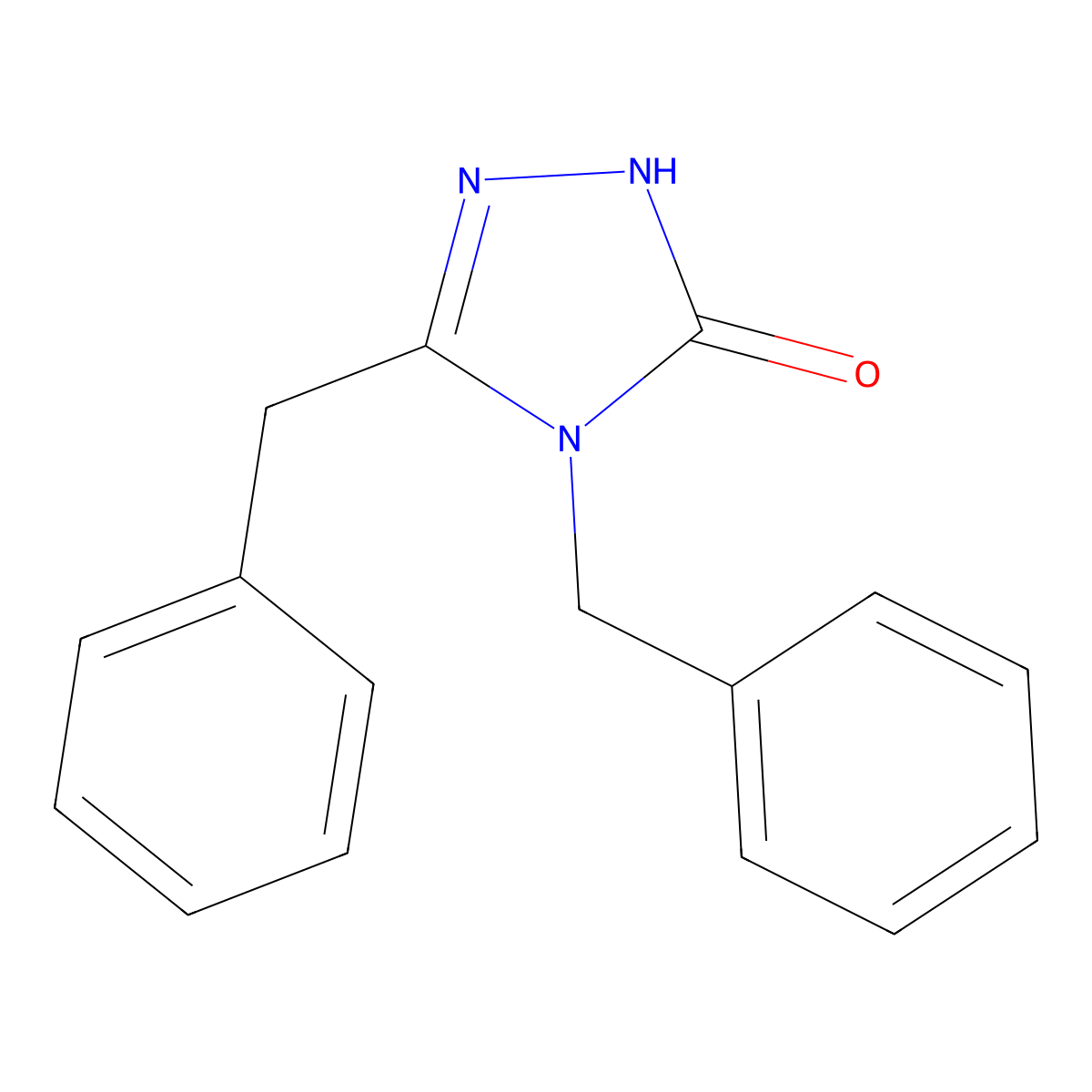 4,5-Dibenzyl-2,4-dihydro-3H-1,2,4-triazol-3-one molecular structure, CAS 85562-83-0