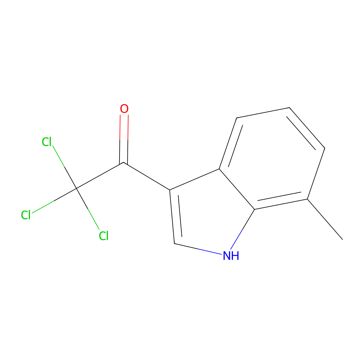 2,2,2-trichloro-1-(7-methyl-1H-indol-3-yl)ethan-1-one molecular structure, CAS 855628-07-8