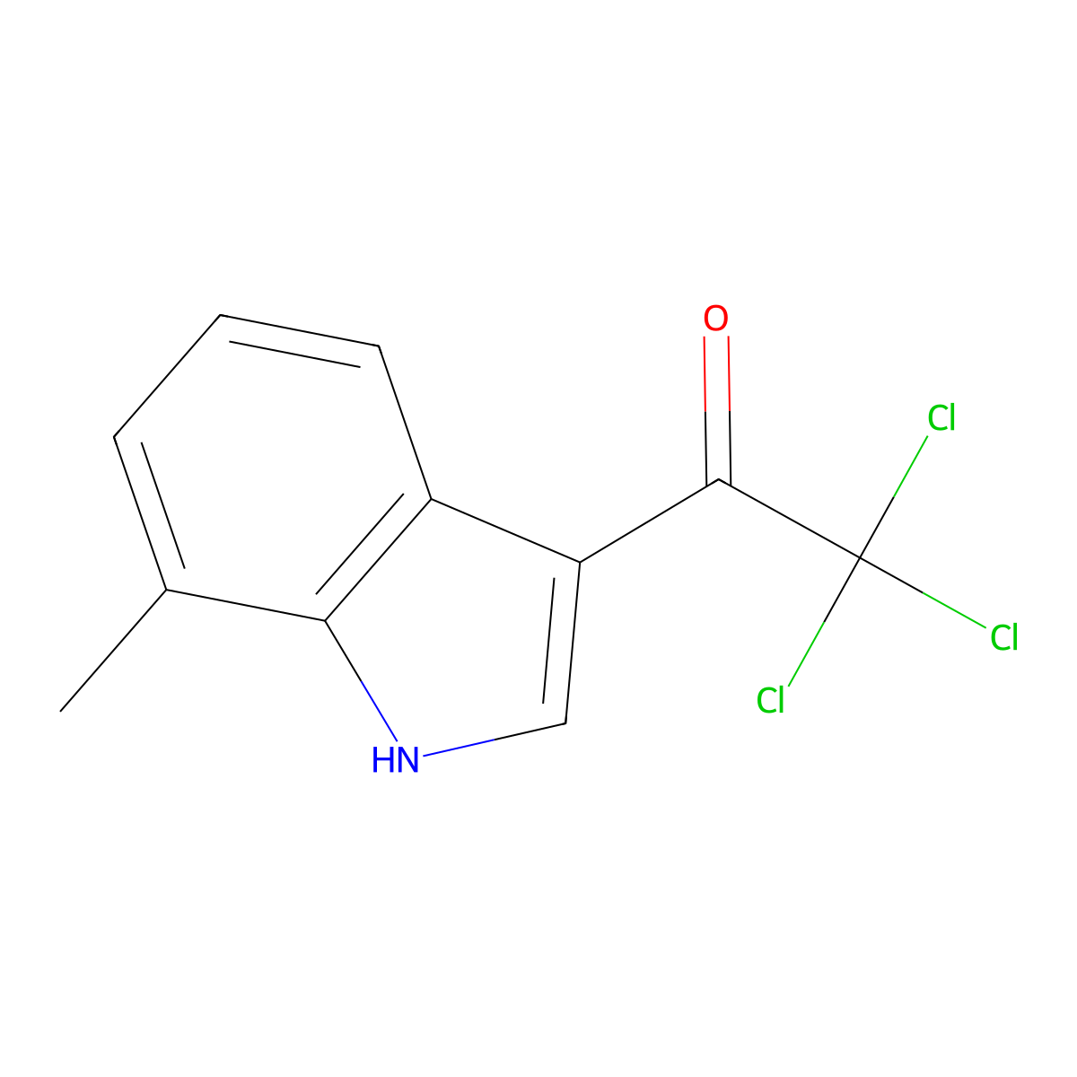 2,2,2-trichloro-1-(7-methyl-1H-indol-3-yl)ethan-1-one molecular structure, CAS 855628-07-8