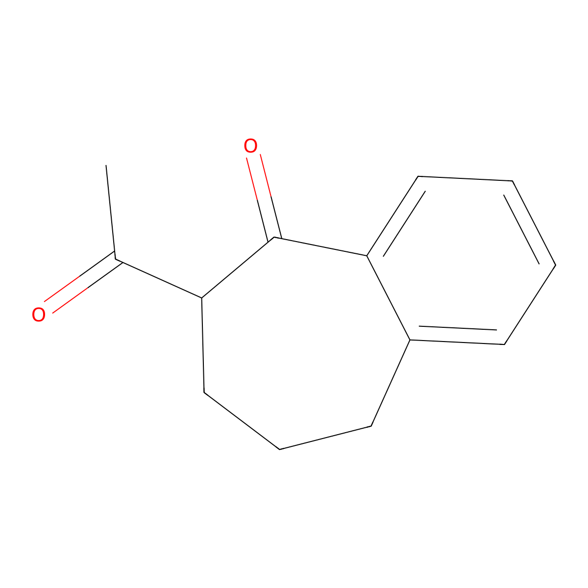6-Acetyl-6,7,8,9-tetrahydro-5H-benzo[7]annulen-5-one molecular structure, CAS 855631-38-8