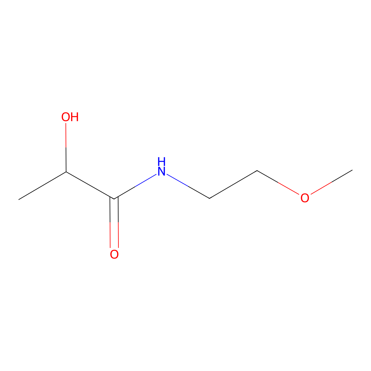 2-hydroxy-N-(2-methoxyethyl)propanamide molecular structure, CAS 855634-55-8