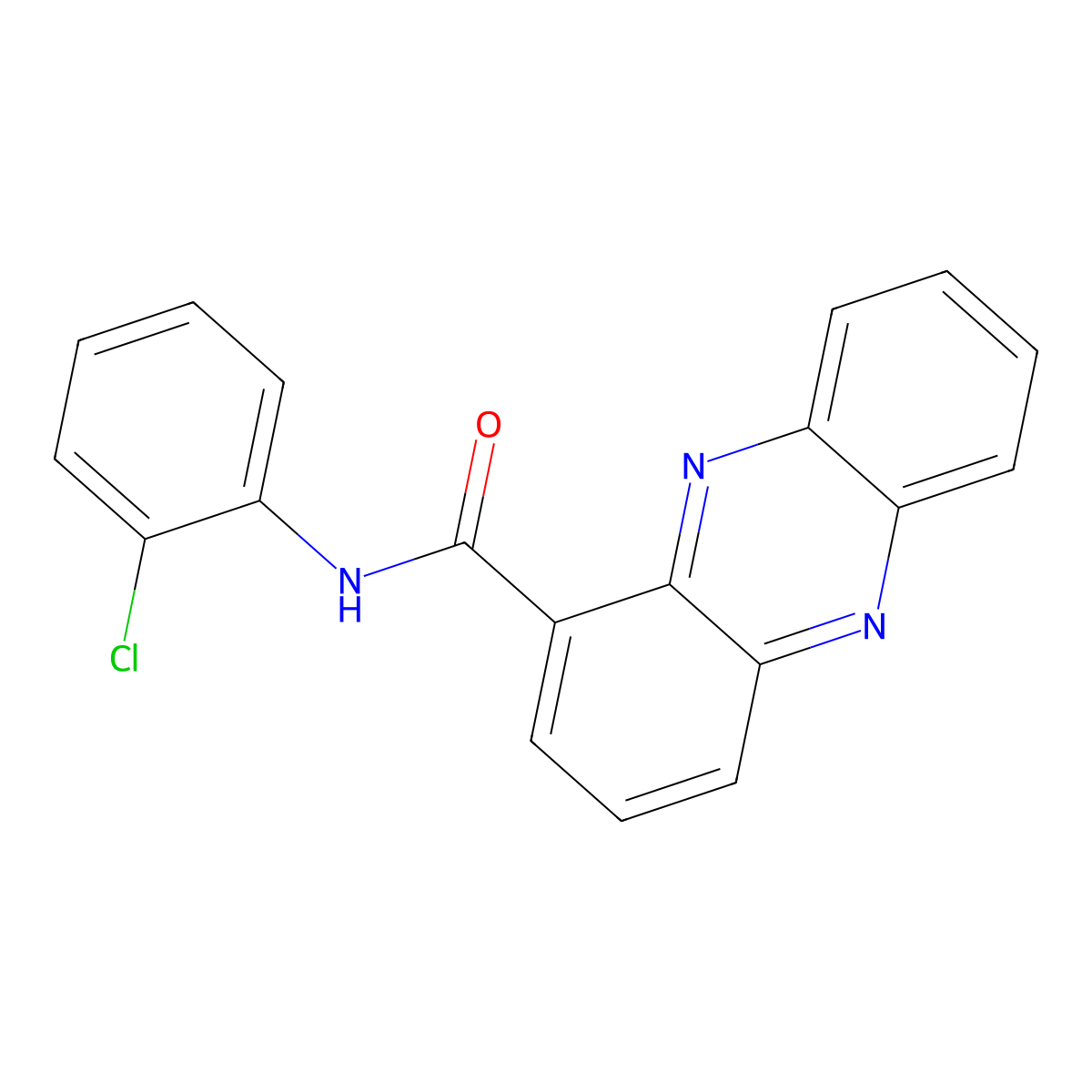 N-(2-chlorophenyl)phenazine-1-carboxamide molecular structure, CAS 855635-39-1