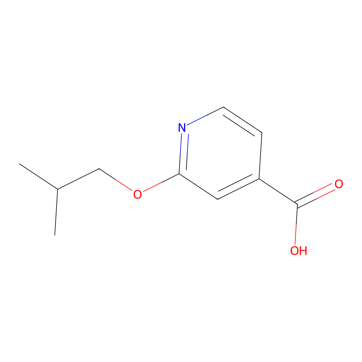 2-Isobutoxyisonicotinic acid molecular structure, CAS 855636-36-1