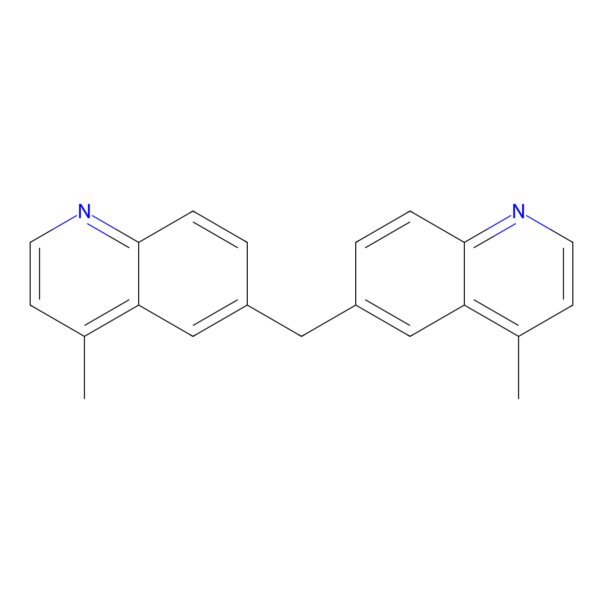 Bis(4-methylquinolin-6-yl)methane molecular structure, CAS 855639-83-7