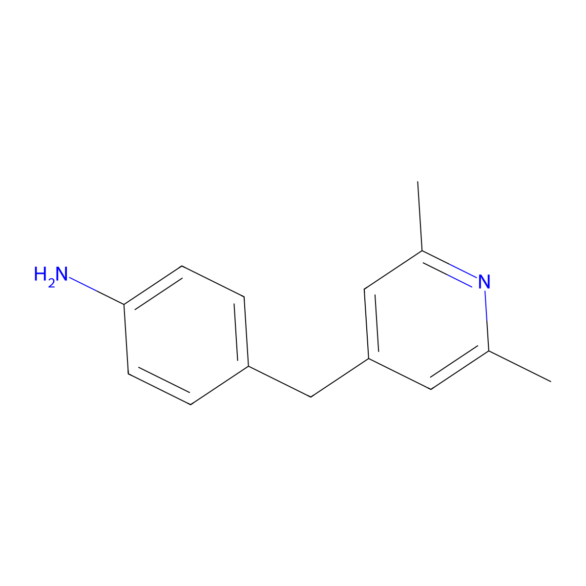 4-[(2,6-Dimethylpyridin-4-yl)methyl]aniline molecular structure, CAS 855643-01-5