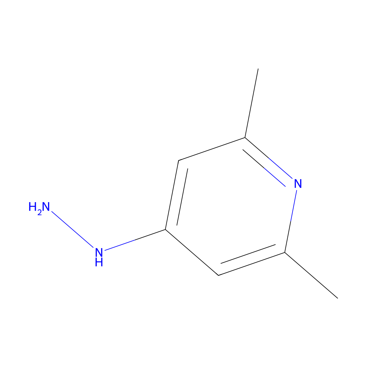 4-Hydrazinyl-2,6-dimethylpyridine molecular structure, CAS 855643-34-4