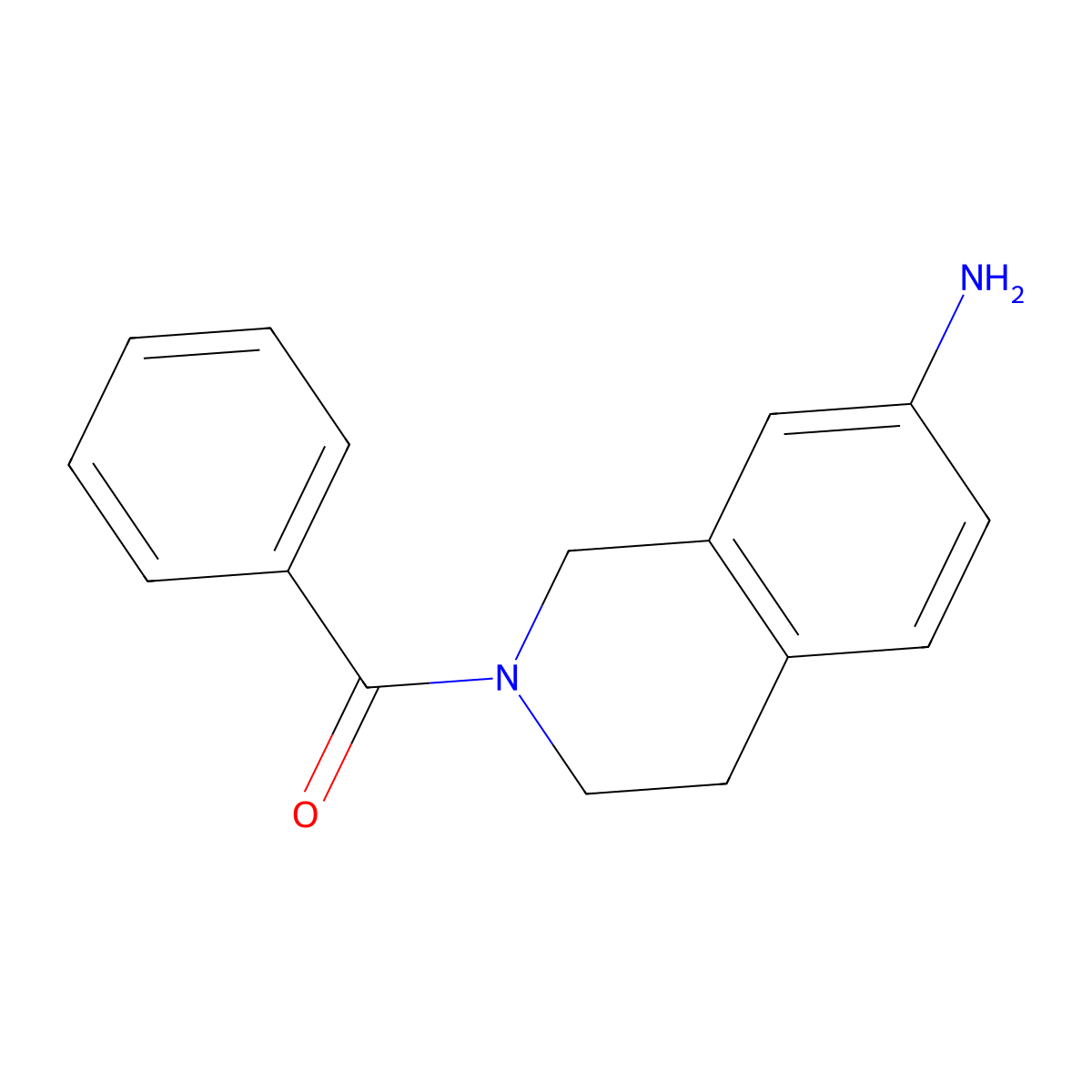 2-Benzoyl-1,2,3,4-tetrahydroisoquinolin-7-amine molecular structure, CAS 855644-25-6