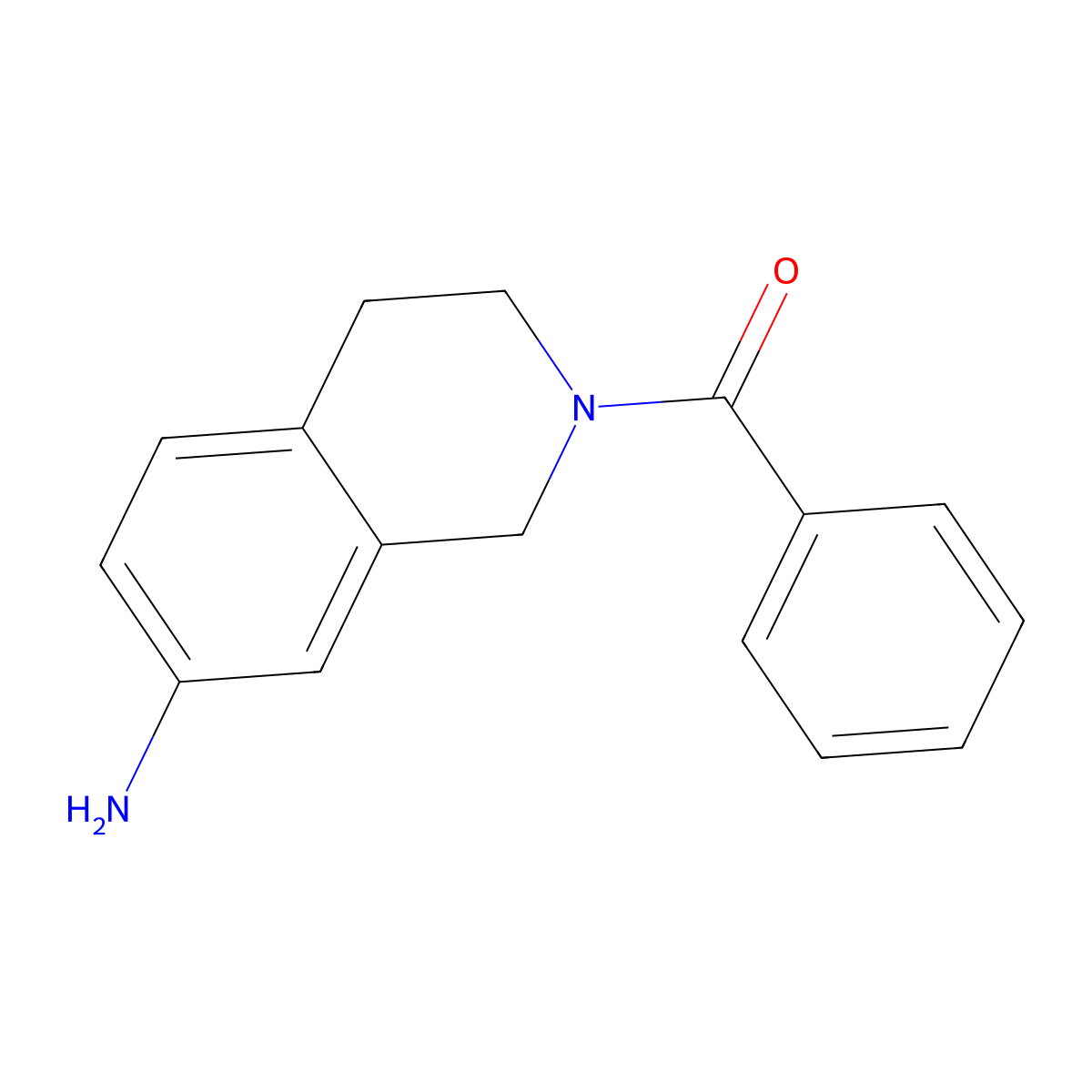 2-Benzoyl-1,2,3,4-tetrahydroisoquinolin-7-amine molecular structure, CAS 855644-25-6