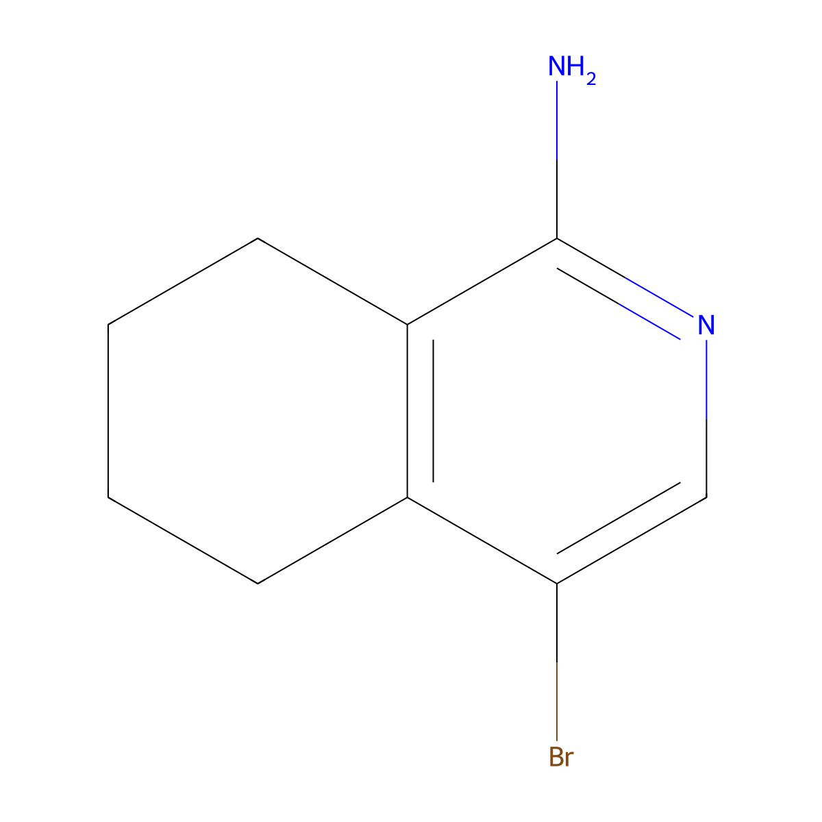 4-Bromo-5,6,7,8-tetrahydro-isoquinolin-1-ylamine molecular structure, CAS 855645-66-8