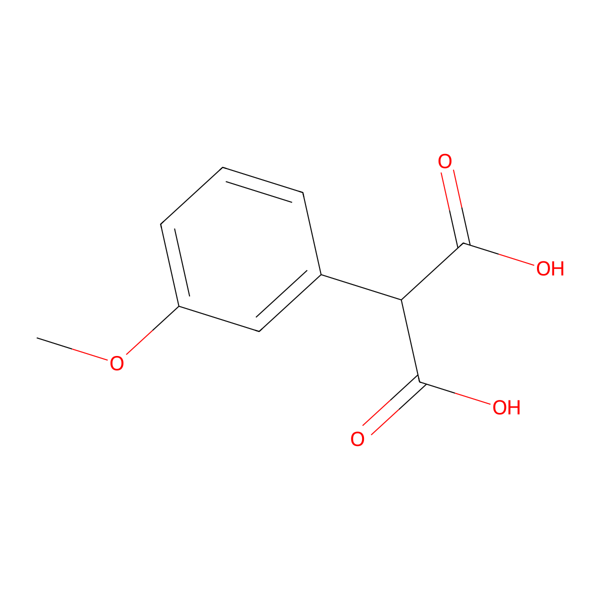 2-(3-Methoxyphenyl)propanedioic acid molecular structure, CAS 855658-53-6