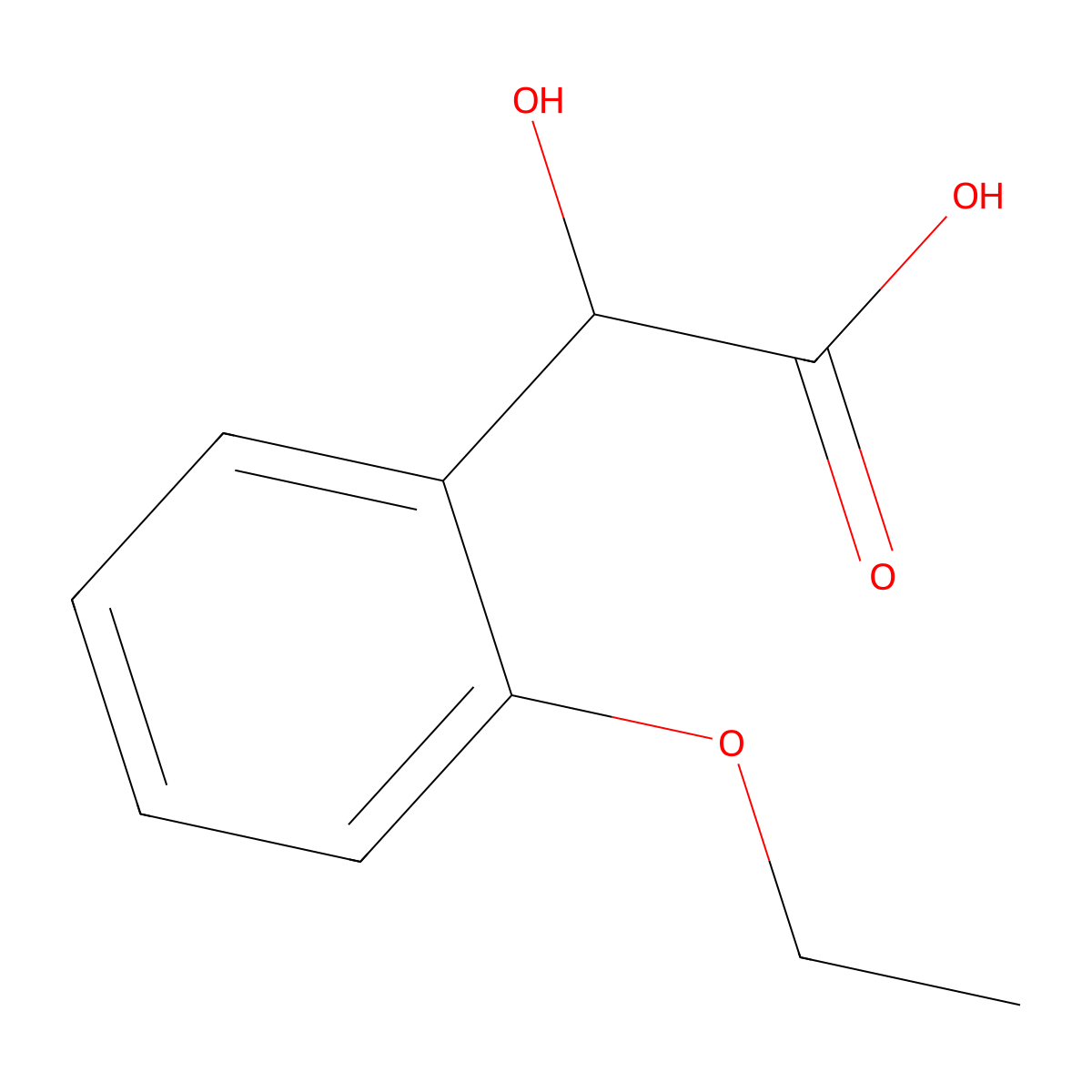2-(2-Ethoxyphenyl)-2-hydroxyacetic acid molecular structure, CAS 855661-32-4