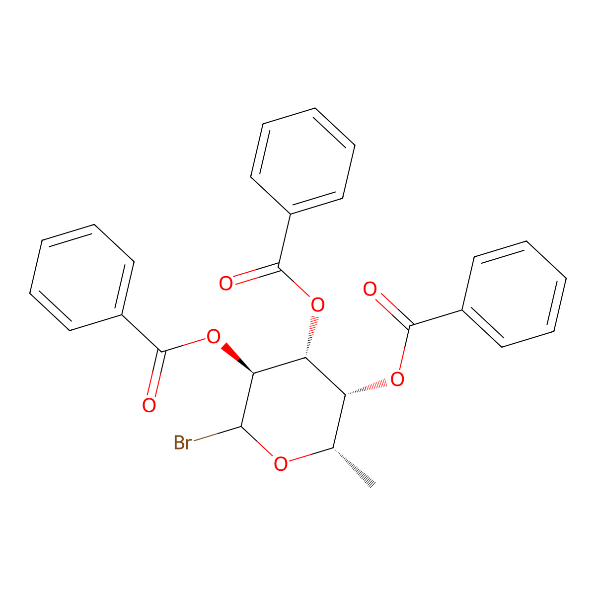 Bromo 2,3,4-Tri-O-benzoyl-L-fucopyranose molecular structure, CAS 855662-12-3