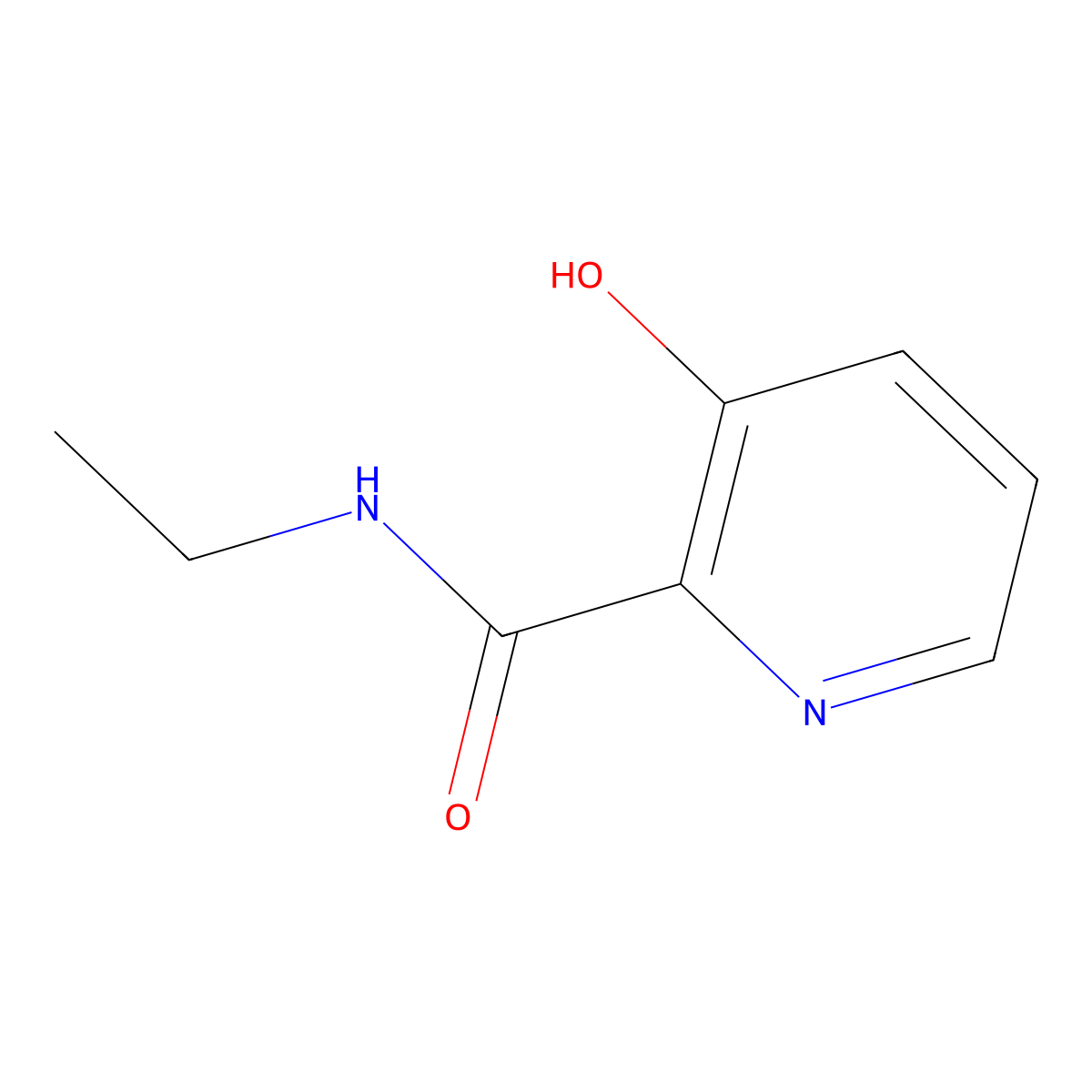 N-ethyl-3-hydroxypyridine-2-carboxamide molecular structure, CAS 85567-42-6