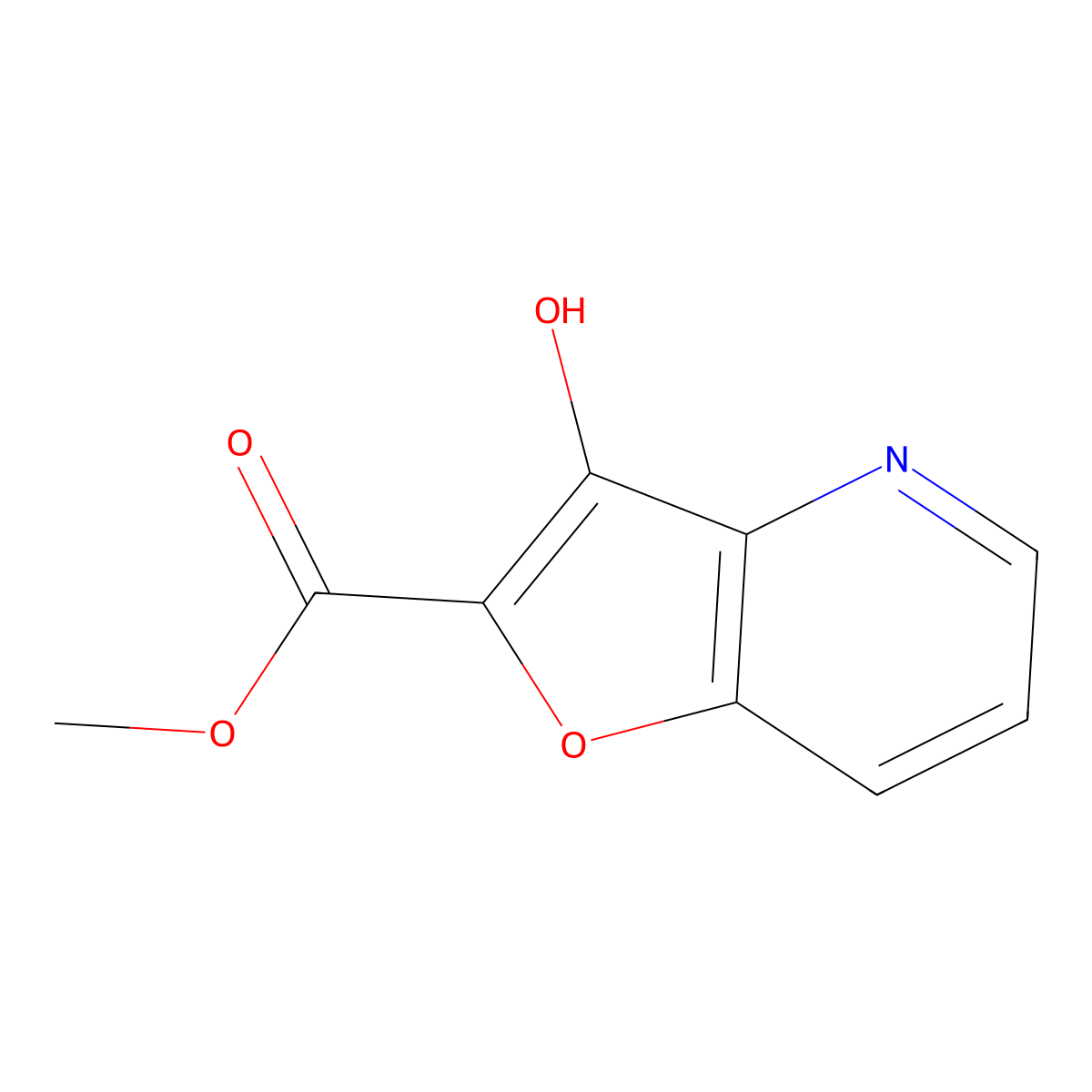 Methyl 3-hydroxyfuro(3,2-b)pyridine-2-carboxylate molecular structure, CAS 85567-43-7