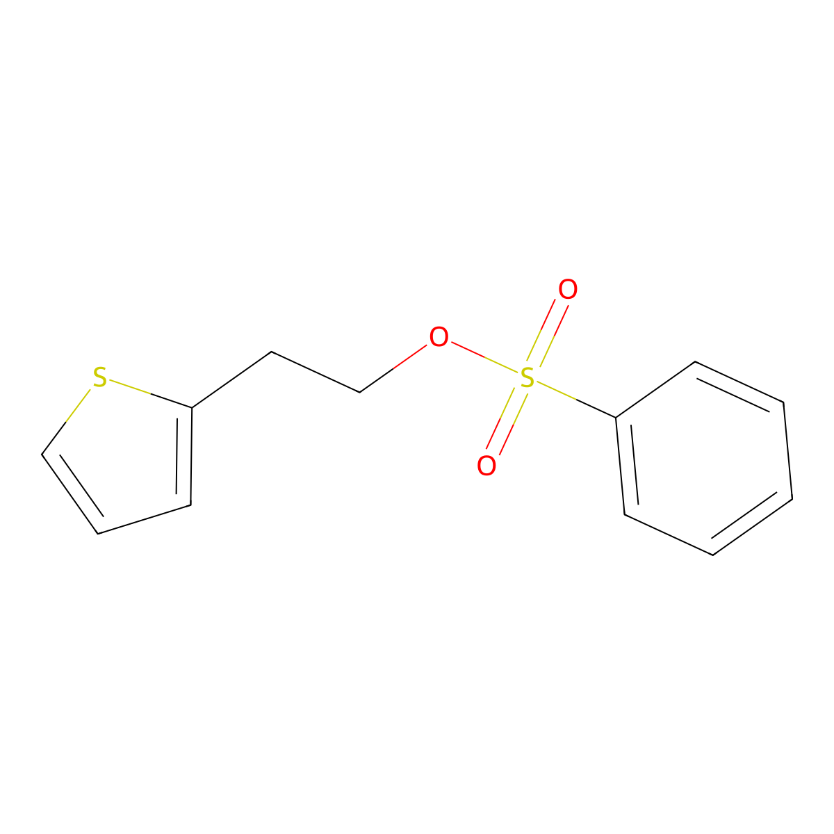2-(2-Thienyl)ethyl benzenesulphonate molecular structure, CAS 85567-51-7