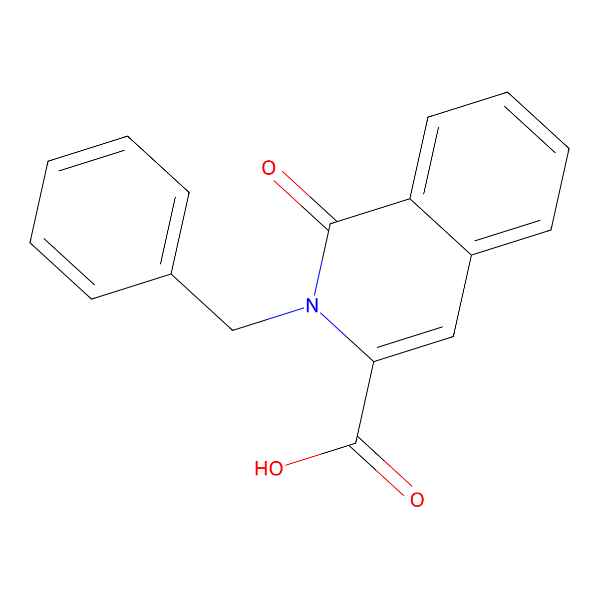 2-Benzyl-1-oxo-1,2-dihydroisoquinoline-3-carboxylic acid molecular structure, CAS 855692-29-4