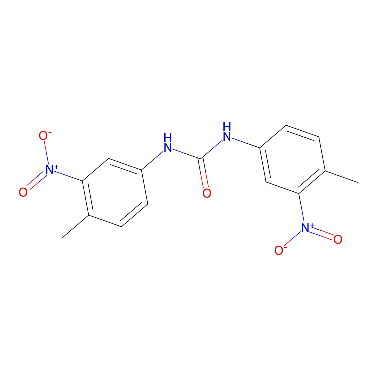1,3-Bis(4-methyl-3-nitrophenyl)urea molecular structure, CAS 855699-79-5
