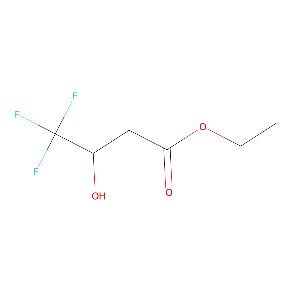 Ethyl (R)-(+)-4,4,4-trifluoro-3-hydroxybutyrate molecular structure, CAS 85571-85-3