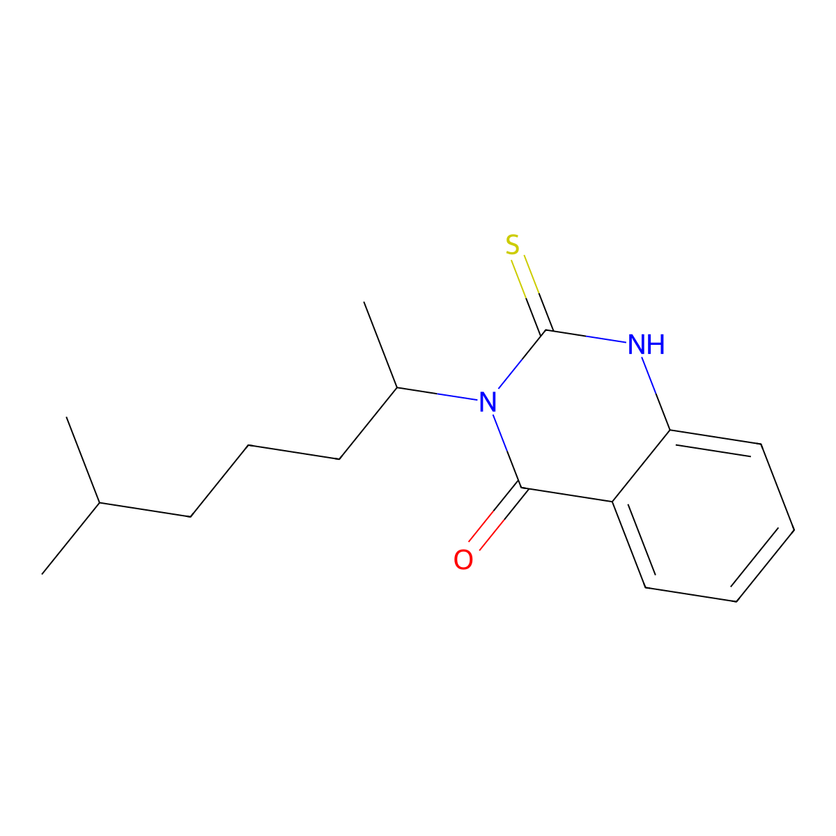 3-(6-Methylheptan-2-yl)-2-sulfanyl-3,4-dihydroquinazolin-4-one molecular structure, CAS 855715-17-2