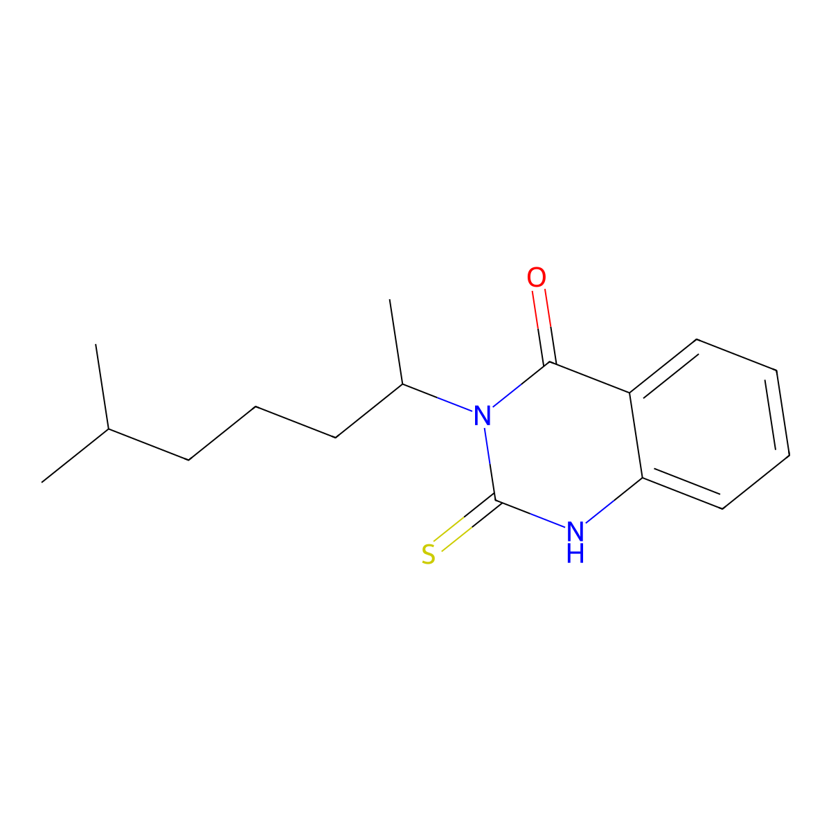 3-(6-Methylheptan-2-yl)-2-sulfanyl-3,4-dihydroquinazolin-4-one molecular structure, CAS 855715-17-2