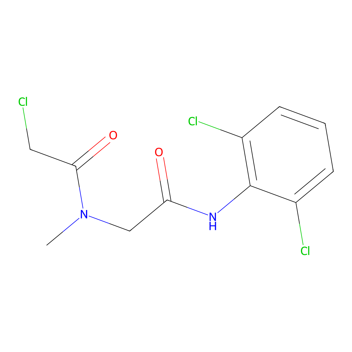 2-chloro-N-{[(2,6-dichlorophenyl)carbamoyl]methyl}-N-methylacetamide molecular structure, CAS 855715-36-5