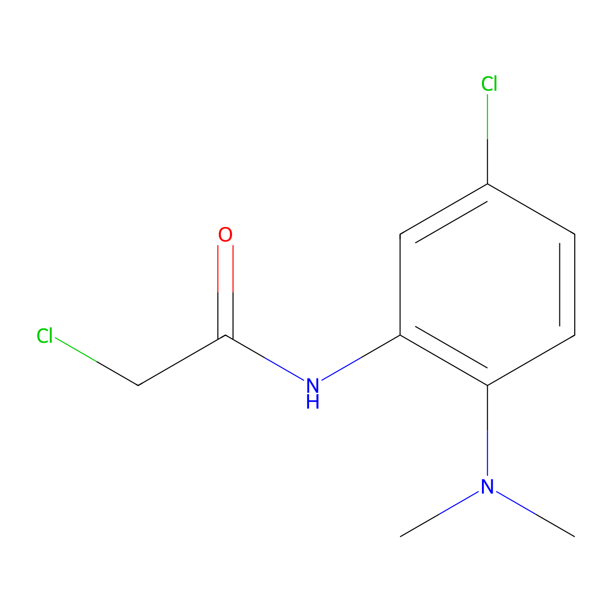 2-chloro-N-[5-chloro-2-(dimethylamino)phenyl]acetamide molecular structure, CAS 855715-43-4