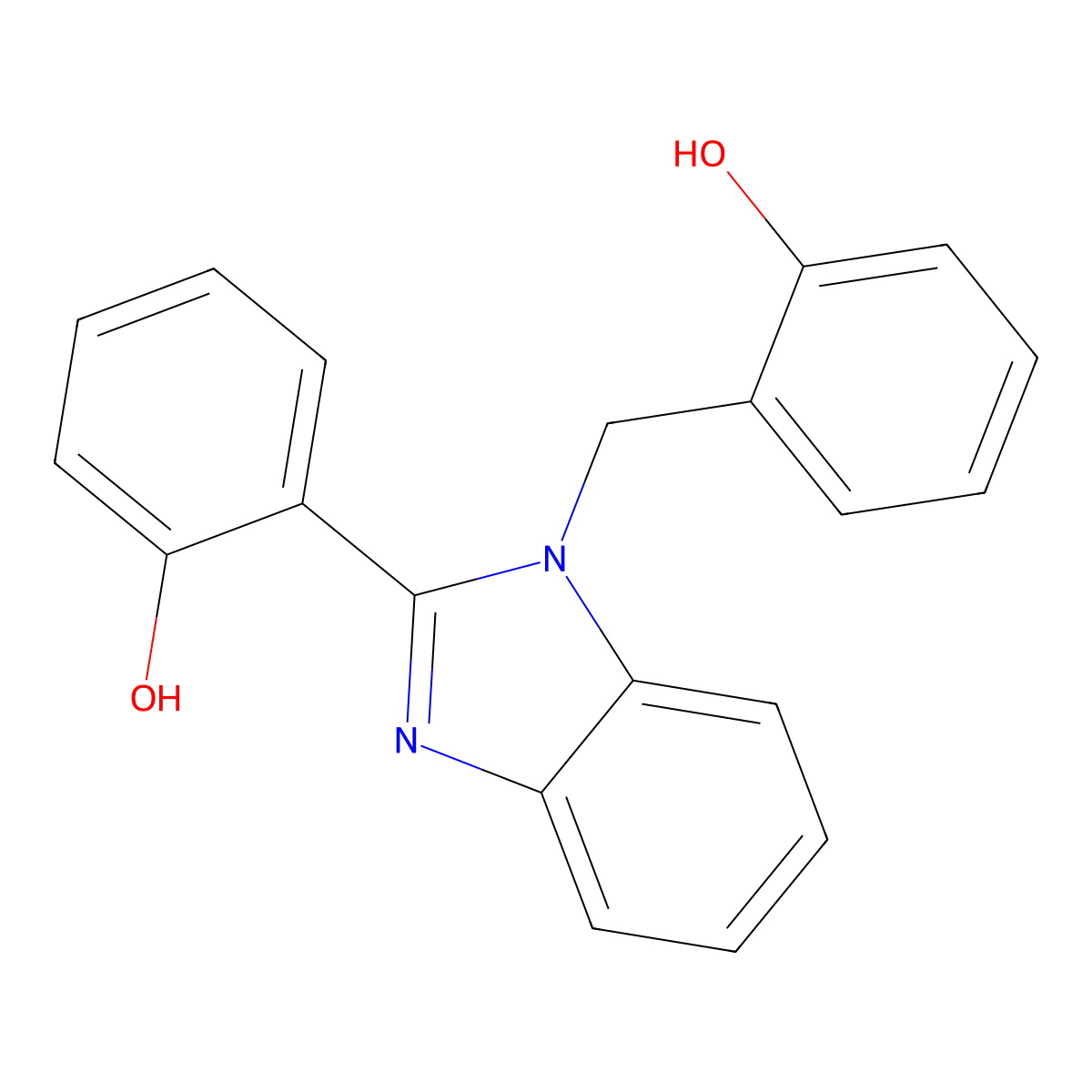 2-[1-(2-hydroxybenzyl)-1H-benzimidazol-2-yl]phenol molecular structure, CAS 85573-12-2