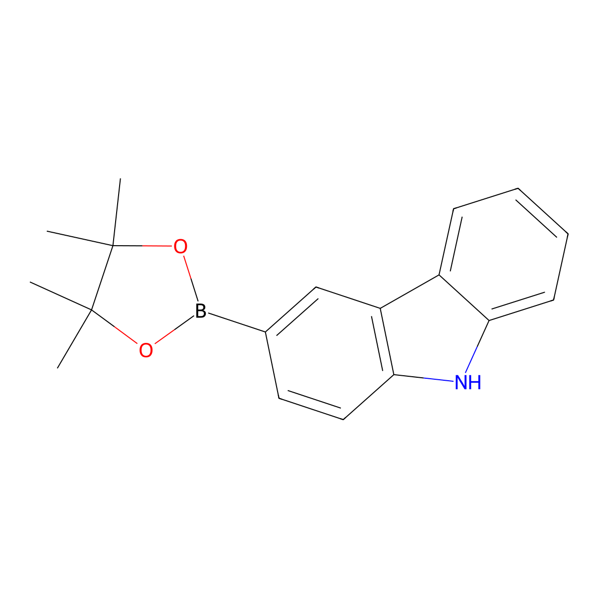 3-(4,4,5,5-Tetramethyl-1,3,2-dioxaborolan-2-yl)carbazole molecular structure, CAS 855738-89-5
