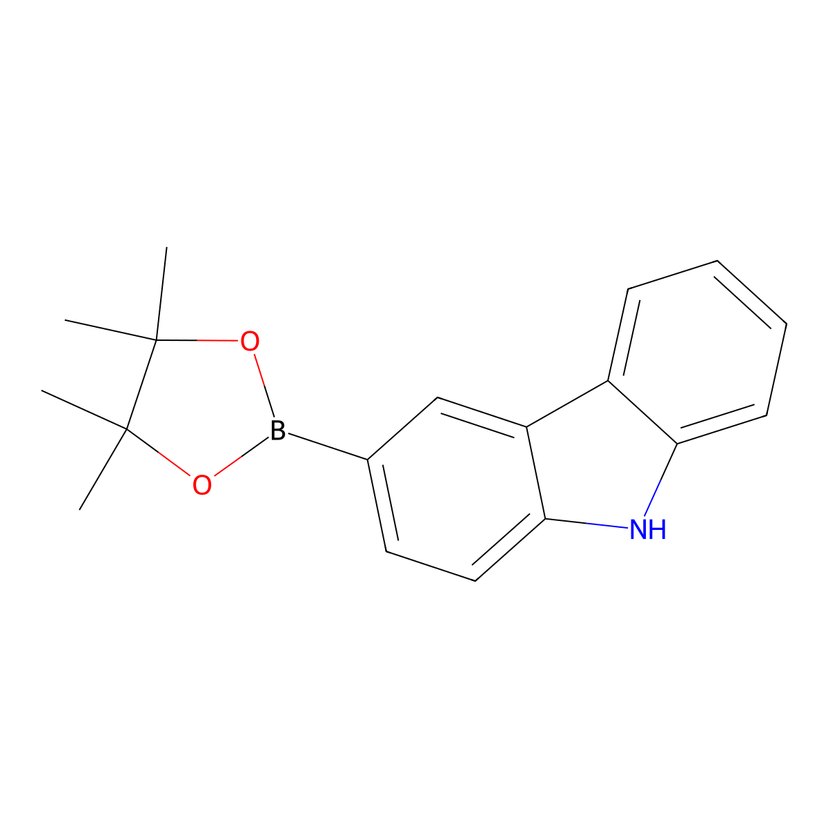 3-(4,4,5,5-Tetramethyl-1,3,2-dioxaborolan-2-yl)carbazole molecular structure, CAS 855738-89-5