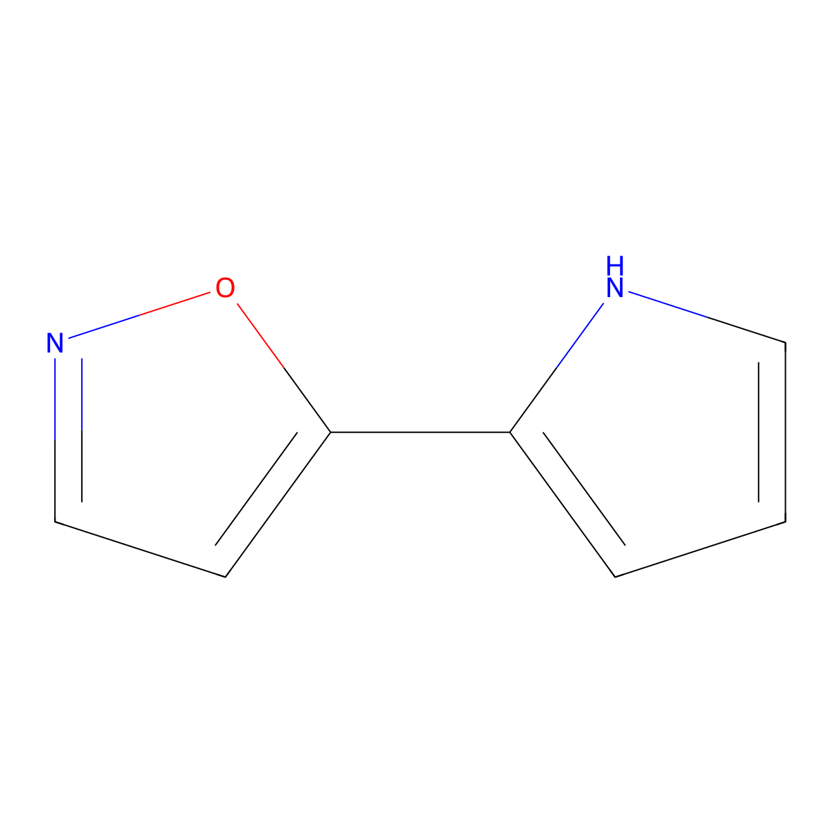 5-(1H-pyrrol-2-yl)isoxazole molecular structure, CAS 855742-05-1