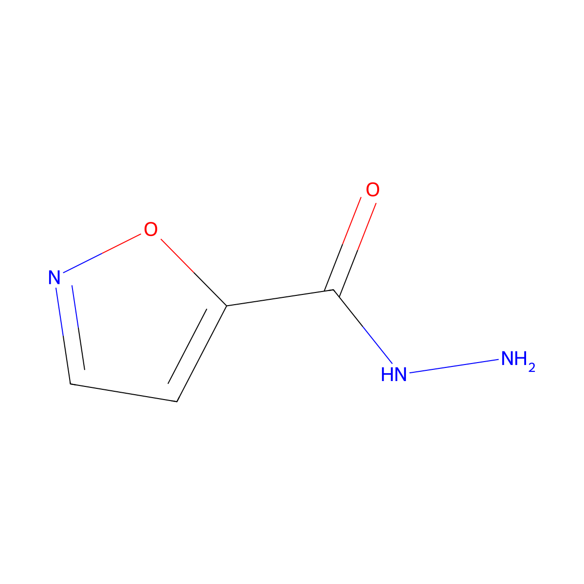 5-Isoxazolecarboxylic acid hydrazide molecular structure, CAS 855746-95-1