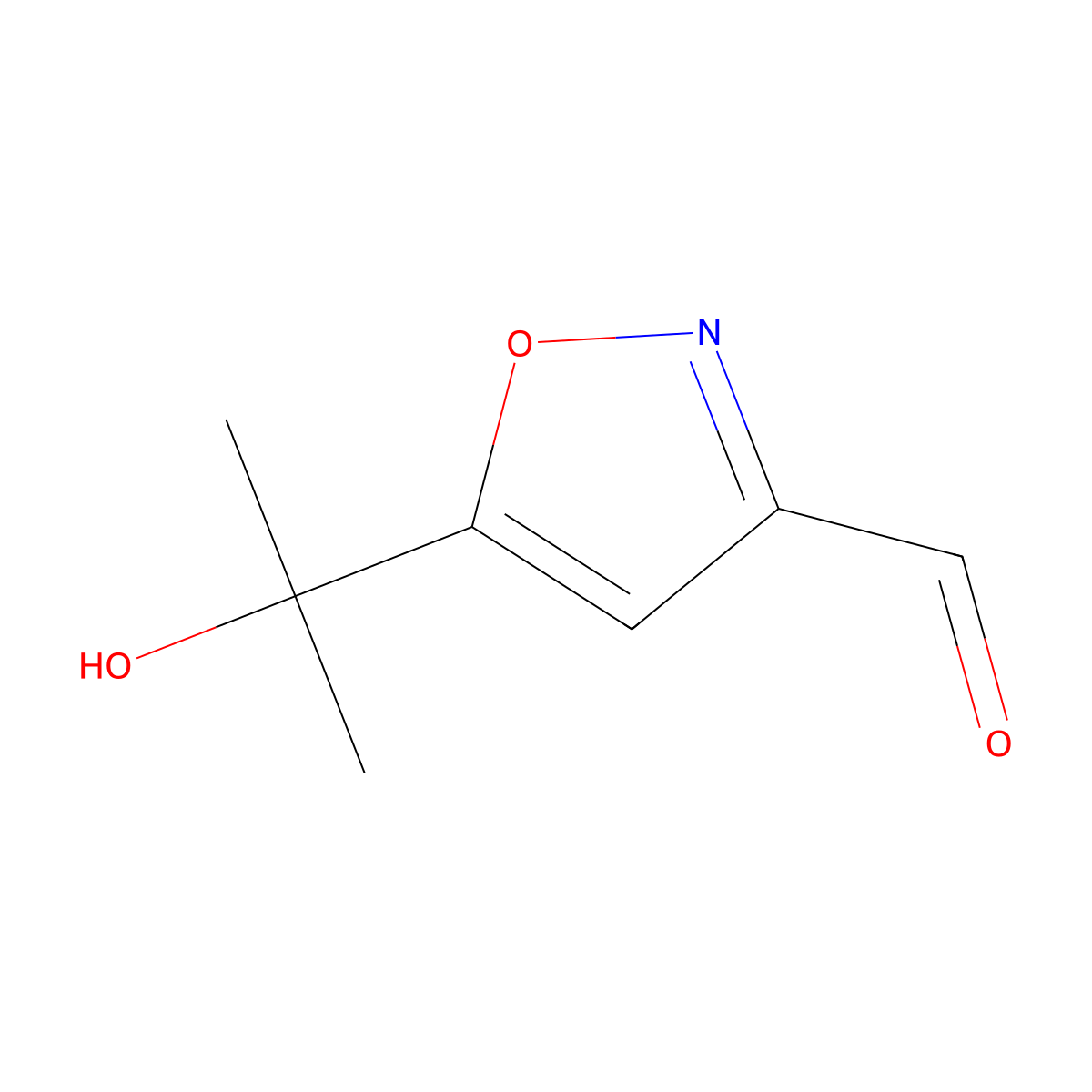 5-(2-Hydroxypropan-2-yl)isoxazole-3-carbaldehyde molecular structure, CAS 855747-31-8