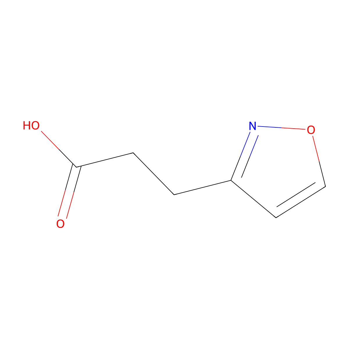 3-(1,2-Oxazol-3-yl)propanoic acid molecular structure, CAS 855747-49-8