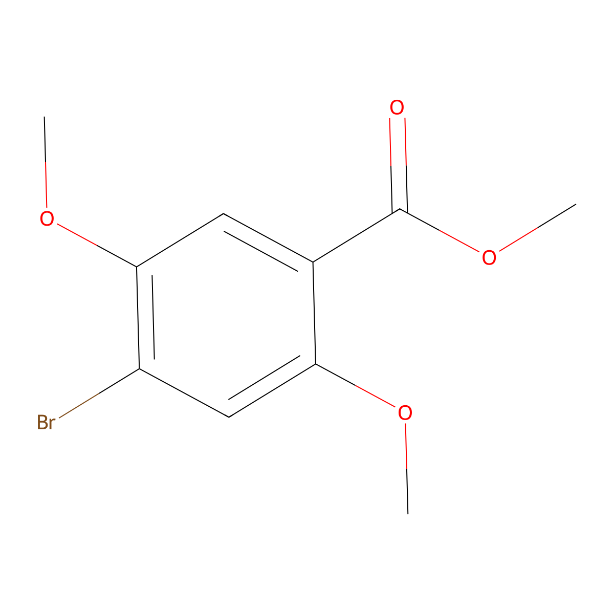 4-Bromo-2,5-dimethoxy-benzoic acid methyl ester molecular structure, CAS 855749-57-4