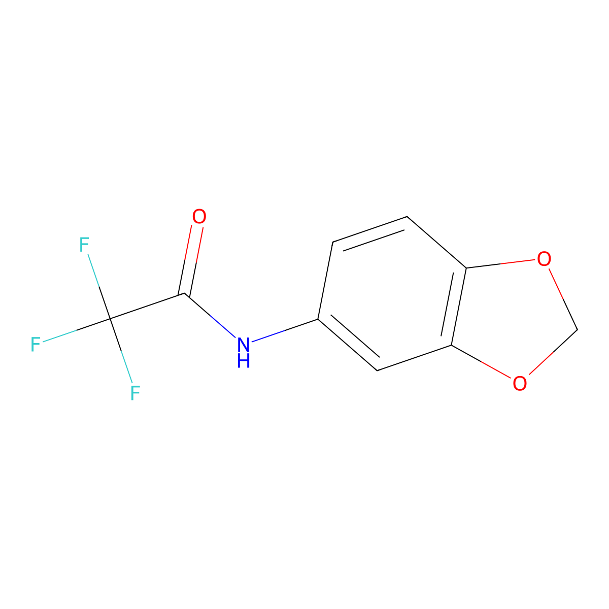 N-(1,3-benzodioxol-5-yl)-2,2,2-trifluoroacetamide molecular structure, CAS 85575-56-0