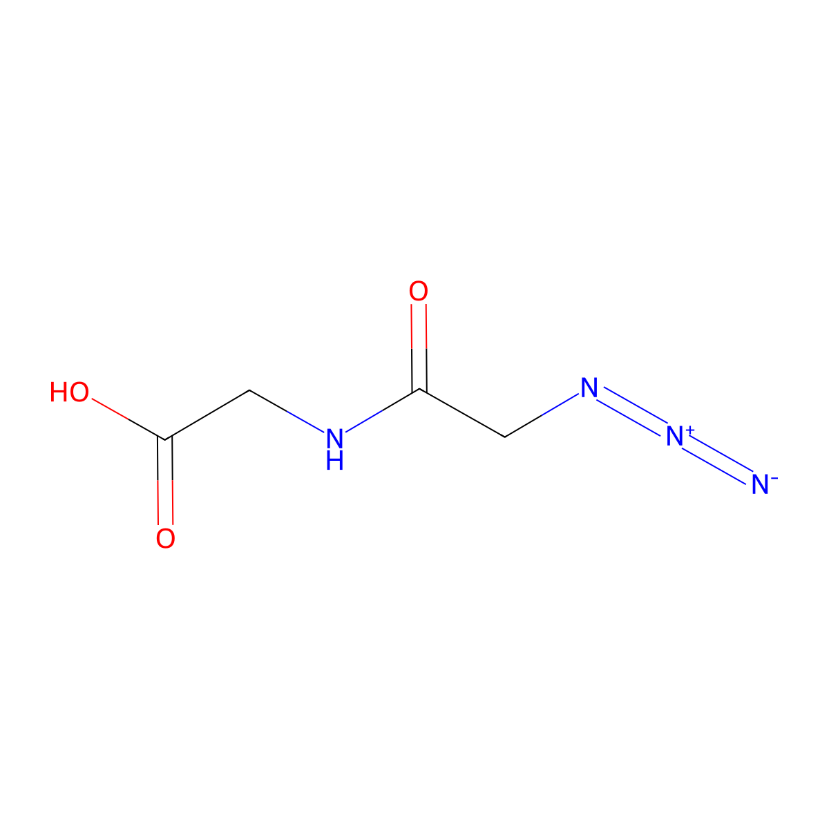 2-(2-Azidoacetamido)acetic acid molecular structure, CAS 855750-87-7