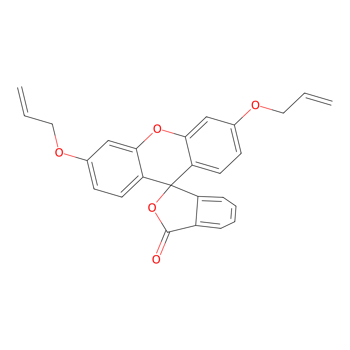 3',6'-Bis(allyloxy)-3H-spiro[isobenzofuran-1,9'-xanthen]-3-one molecular structure, CAS 855751-82-5